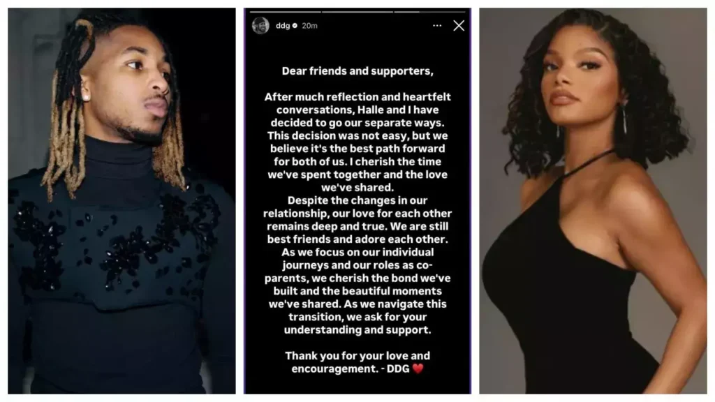 Halle Bailey and DDG Part Ways